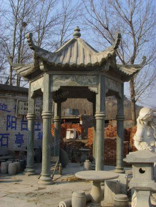 chinese stone summerhouse, marble summerhouse, garden summerhouse - LJT041