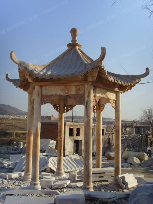 chinese stone summerhouse, marble summerhouse, garden summerhouse - LJT042
