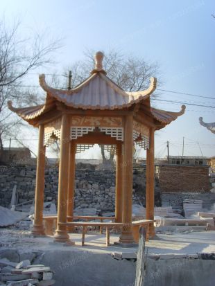 chinese stone summerhouse, marble summerhouse, garden summerhouse - LJT043