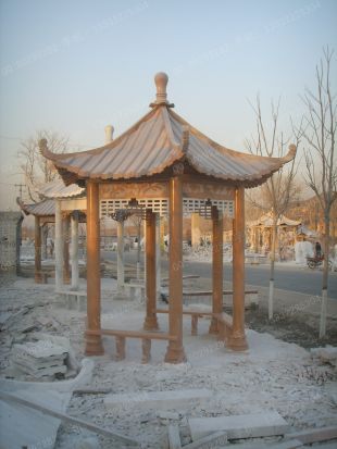 chinese stone summerhouse, marble summerhouse, garden summerhouse - LJT045