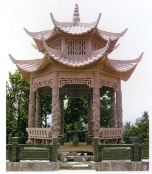 chinese stone summerhouse, marble summerhouse, garden summerhouse - LJT047