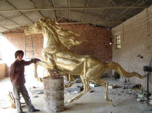 Copper horse, copper horse sculpture, copper sculpture factory- TD055