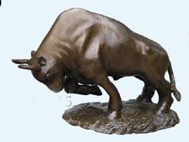 Copper cattle sculpture, Wall Street cattle sculpture, copper sculpture factory - TD106