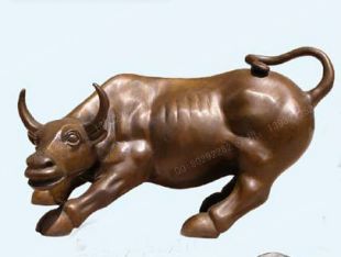 Copper cattle sculpture, Wall Street cattle sculpture, copper sculpture factory - TD107