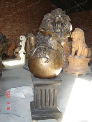 Copper lion,Bronze lion,Copper lion sculpture, copper sculpture factory - TD201