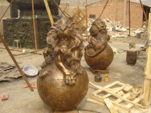 Copper lion,Bronze lion,Copper lion sculpture, copper sculpture factory -TD231