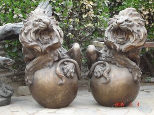 Copper lion,Bronze lion,Copper lion sculpture, copper sculpture factory -TD265