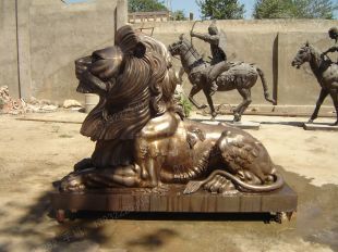 Copper lion,Bronze lion,Copper lion sculpture, copper sculpture factory -TD274