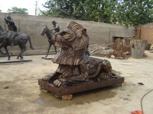 Copper lion,Bronze lion,Copper lion sculpture, copper sculpture factory -TD273