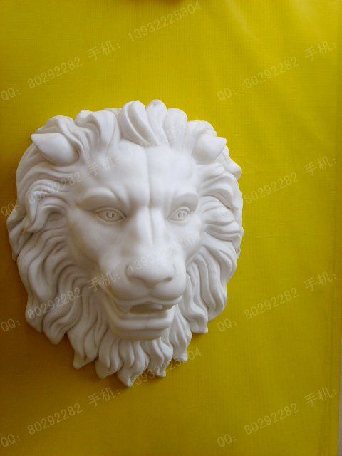 Stone lion's head sculpture, European wall sculpture, marble lion's head sculpture - BG062
