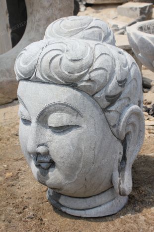 Buddha head sculpture, stone Buddha head sculpture,marble Buddha head sculpture - SDFT034