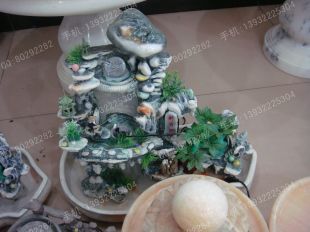 石雕风水球,园林喷泉风水球,石材风水球 - FSQ011