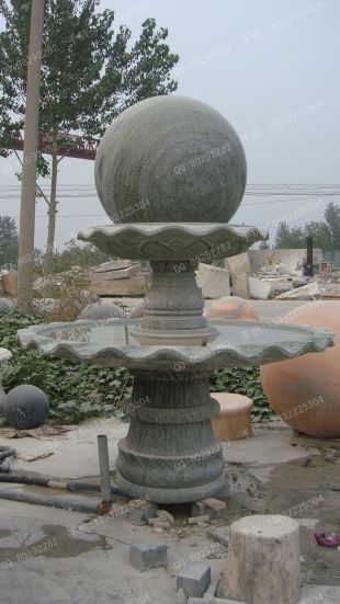 石雕风水球,园林喷泉风水球,石材风水球 - FSQ055