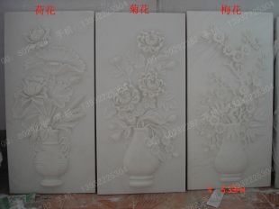 石雕 春夏秋冬浮雕,汉白玉石材 雕花浮雕,梅兰竹菊 汉白玉浮雕 - DHFD076