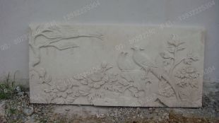 石雕 春夏秋冬浮雕,汉白玉石材 雕花浮雕,梅兰竹菊 汉白玉浮雕 - DHFD079