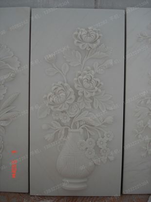 石雕 春夏秋冬浮雕,汉白玉石材 雕花浮雕,梅兰竹菊 汉白玉浮雕 - DHFD087