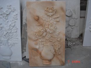 石雕 春夏秋冬浮雕,汉白玉石材 雕花浮雕,梅兰竹菊 汉白玉浮雕 - DHFD090