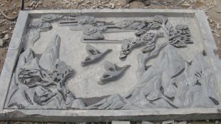 Nine-dragon Screen stone relief - JLB002