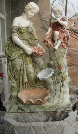 European statue fountain,European fountain statue ,European fountain - DXPQ111